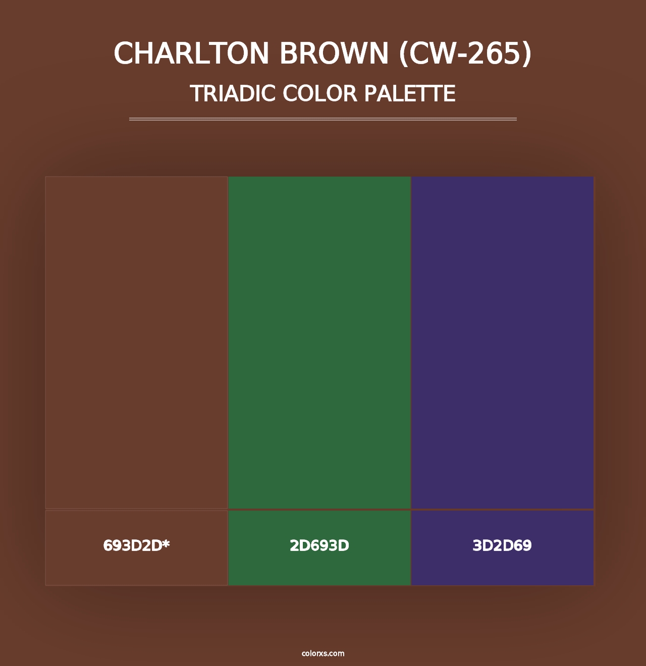 Charlton Brown (CW-265) - Triadic Color Palette