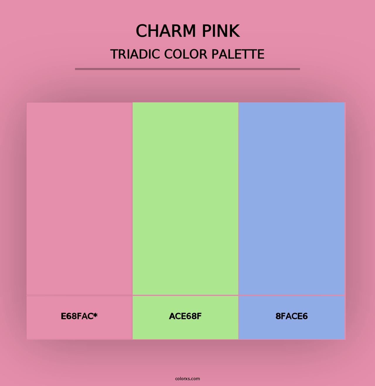 Charm Pink - Triadic Color Palette