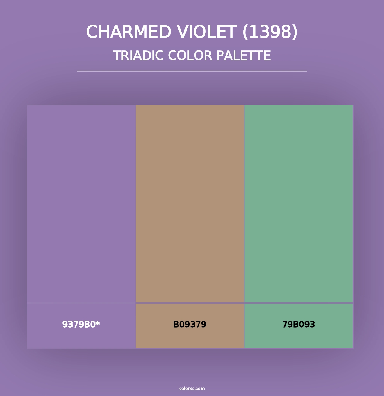 Charmed Violet (1398) - Triadic Color Palette