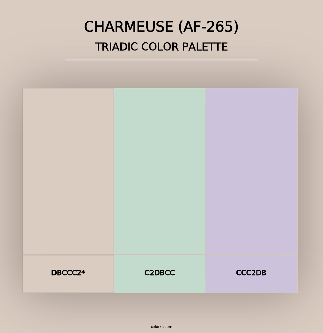 Charmeuse (AF-265) - Triadic Color Palette