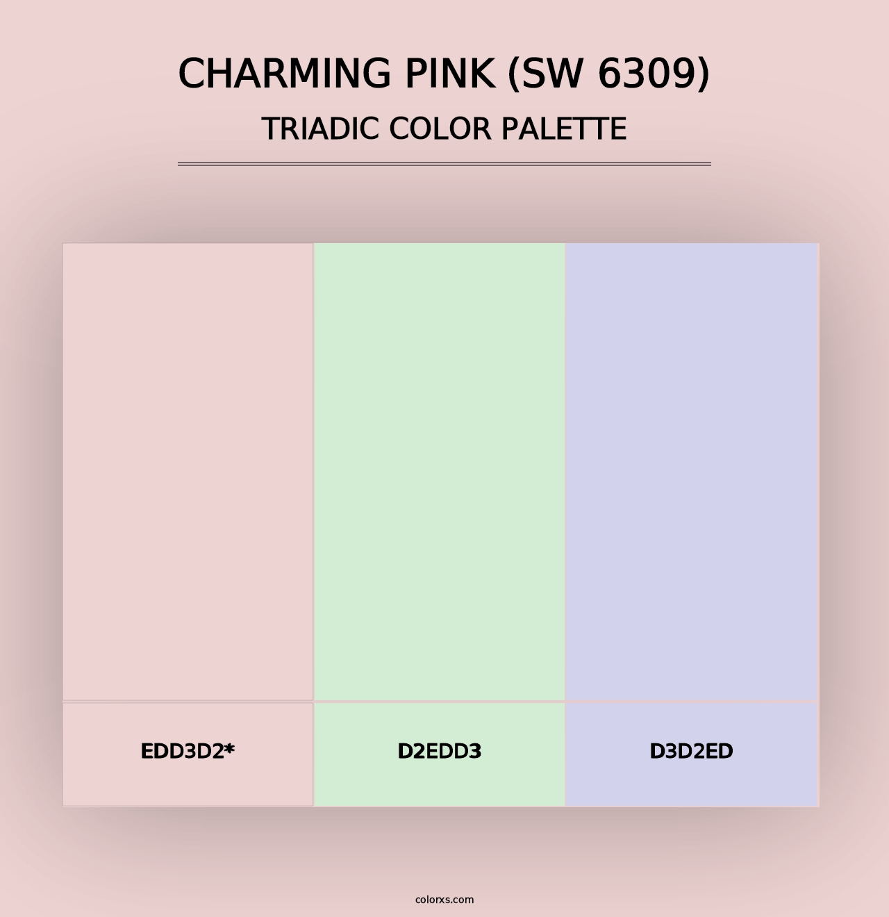 Charming Pink (SW 6309) - Triadic Color Palette