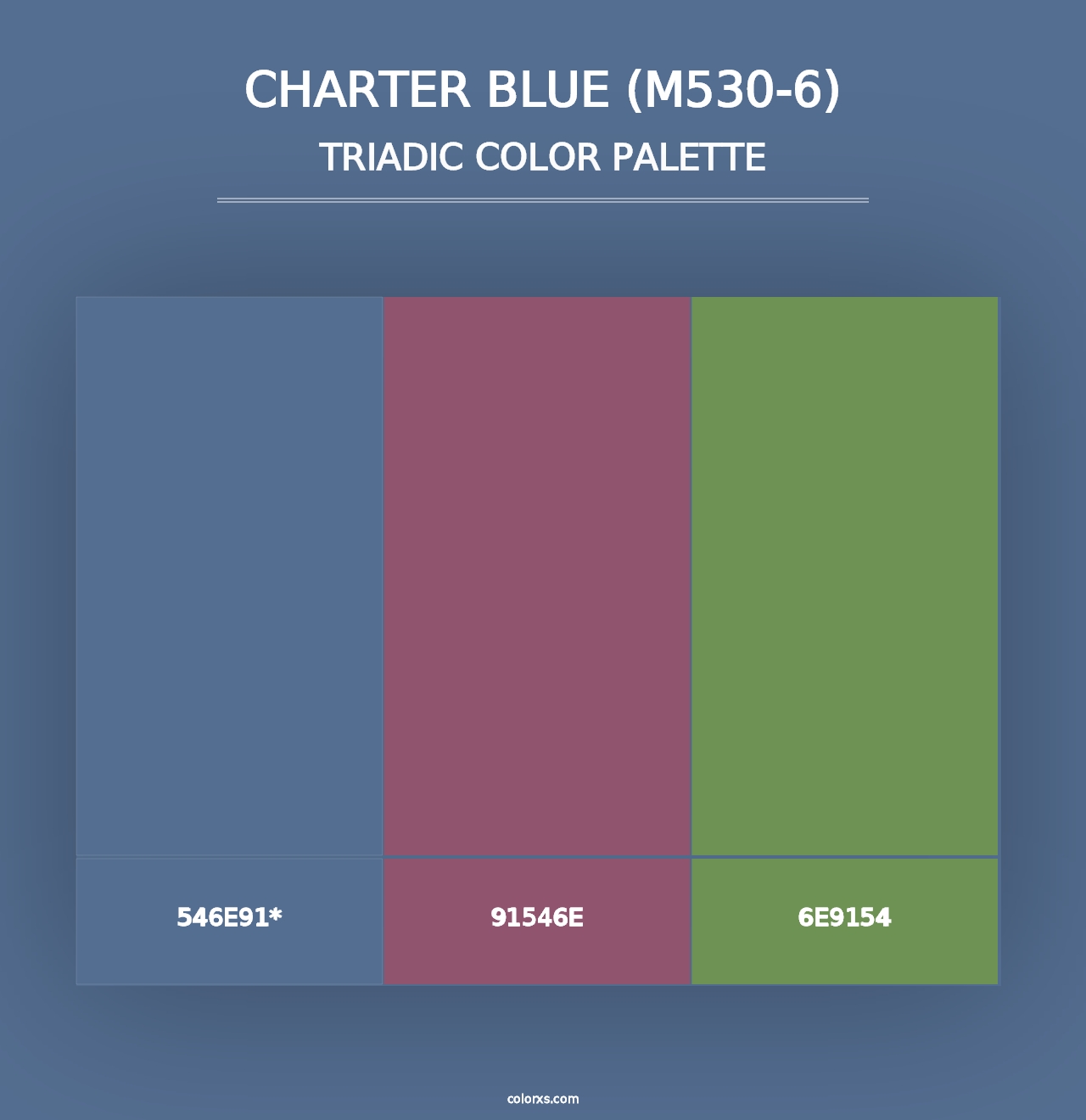 Charter Blue (M530-6) - Triadic Color Palette