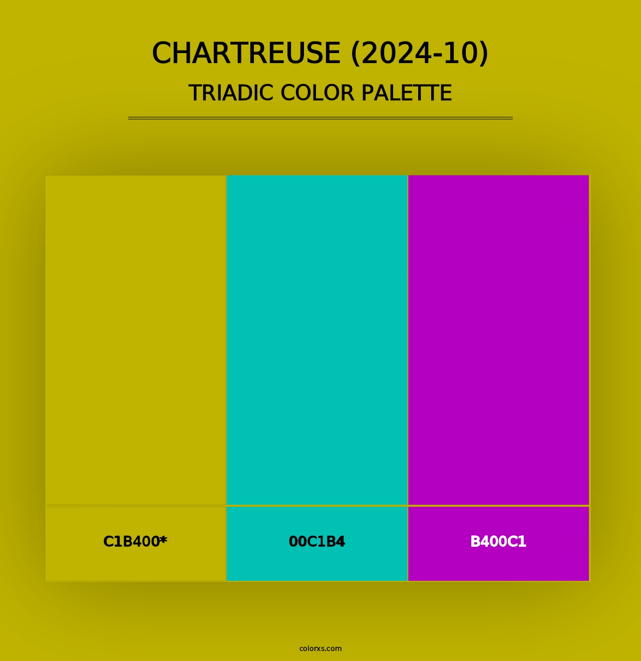 Chartreuse (2024-10) - Triadic Color Palette