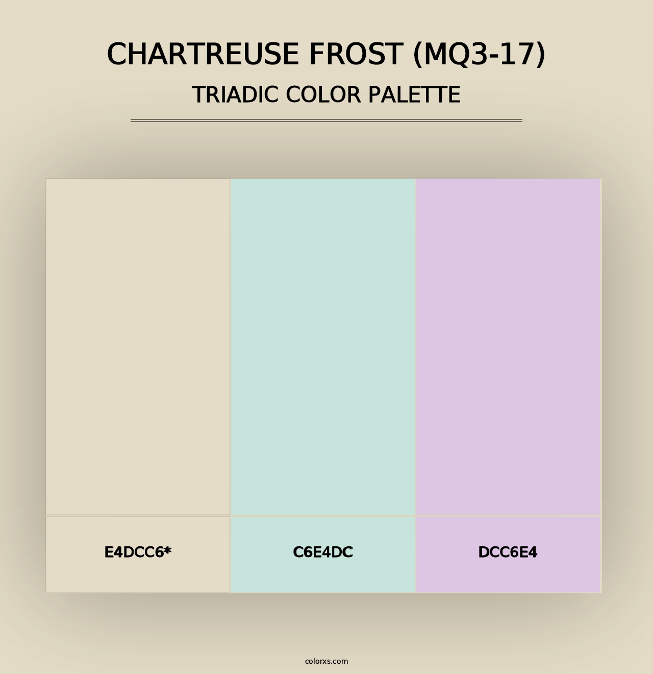 Chartreuse Frost (MQ3-17) - Triadic Color Palette