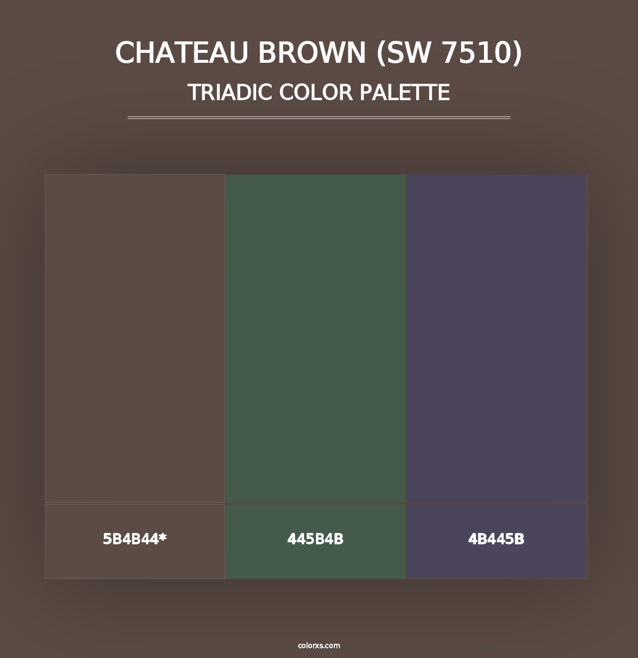 Chateau Brown (SW 7510) - Triadic Color Palette