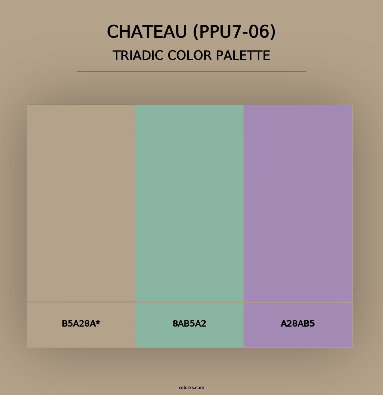 Chateau (PPU7-06) - Triadic Color Palette