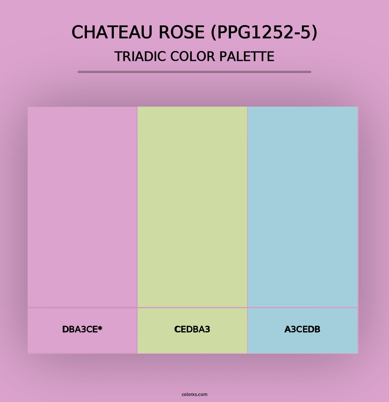 Chateau Rose (PPG1252-5) - Triadic Color Palette