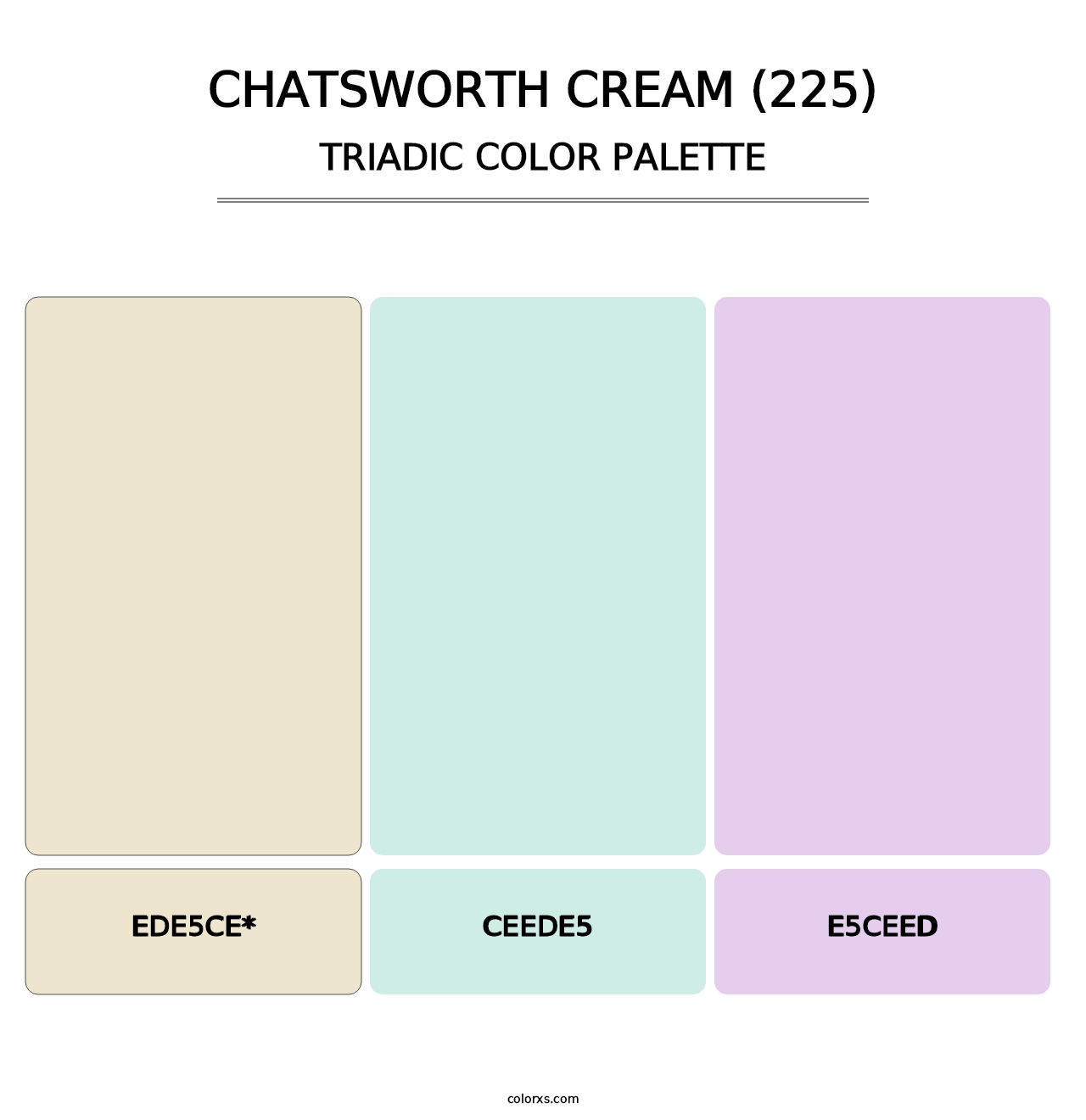 Chatsworth Cream (225) - Triadic Color Palette