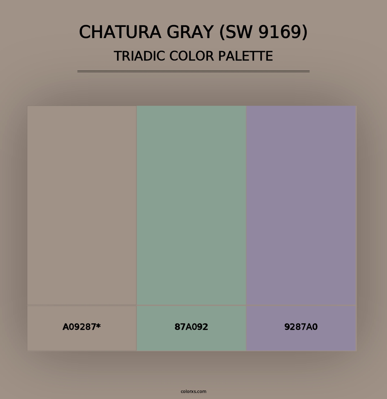 Chatura Gray (SW 9169) - Triadic Color Palette