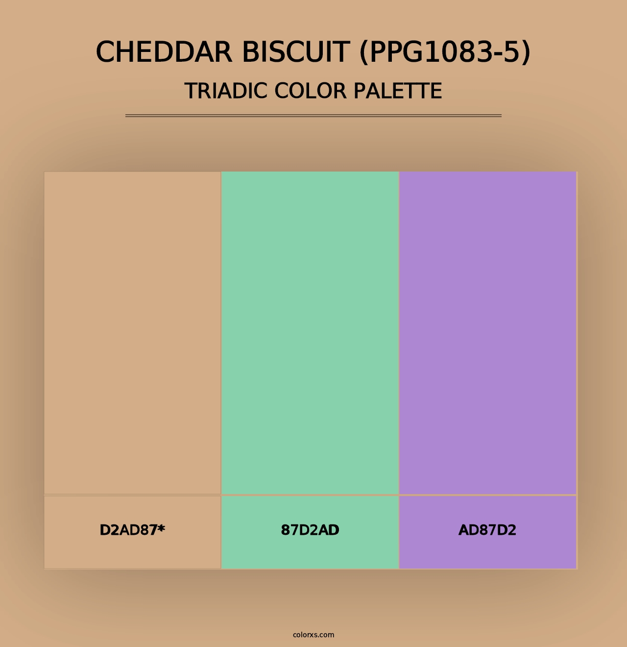 Cheddar Biscuit (PPG1083-5) - Triadic Color Palette