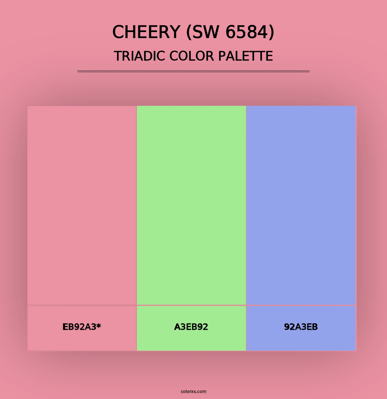 Cheery (SW 6584) - Triadic Color Palette