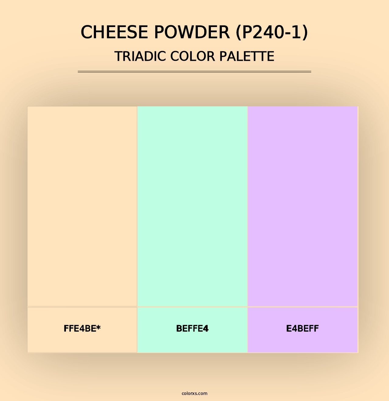 Cheese Powder (P240-1) - Triadic Color Palette