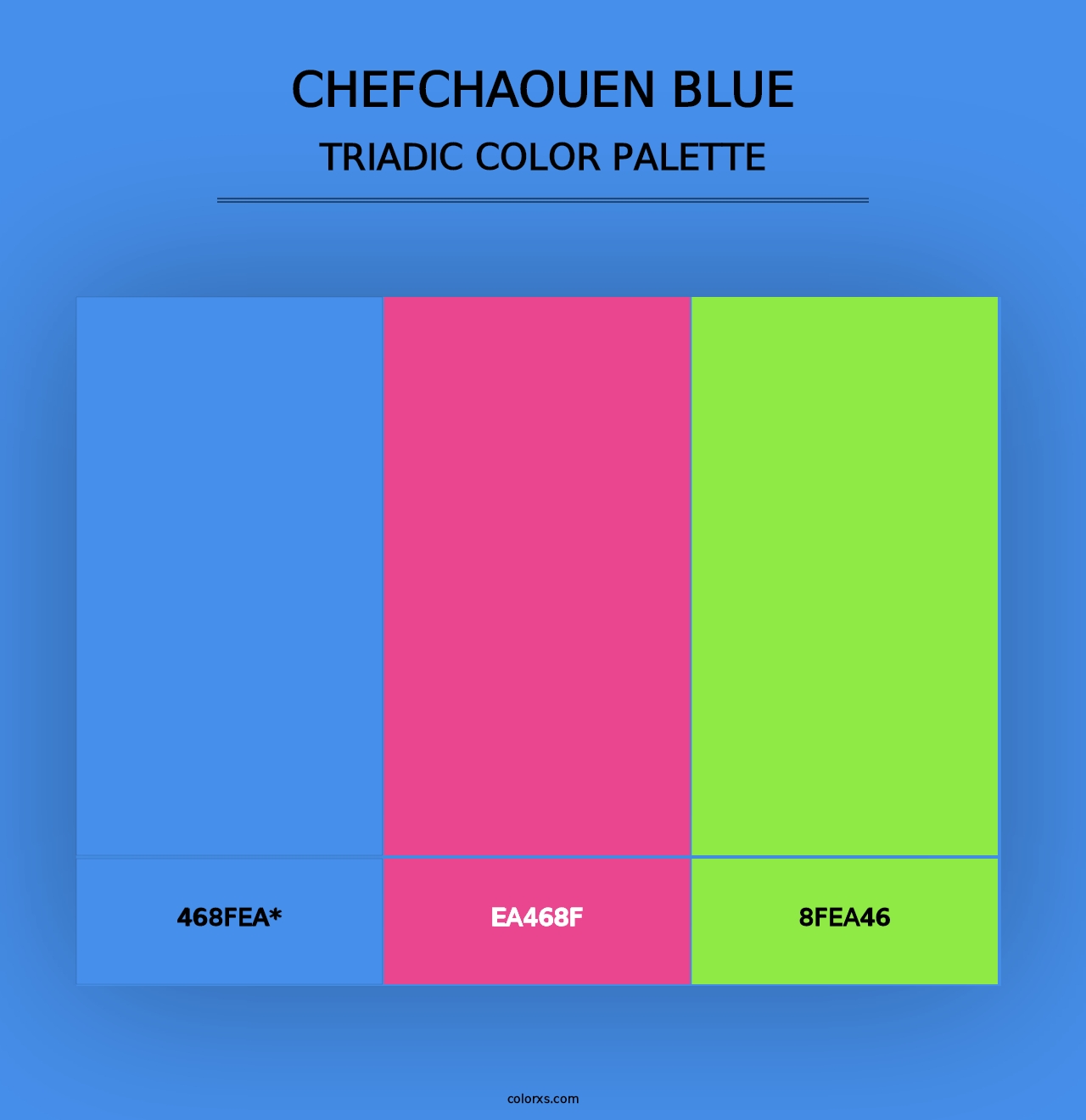 Chefchaouen Blue - Triadic Color Palette