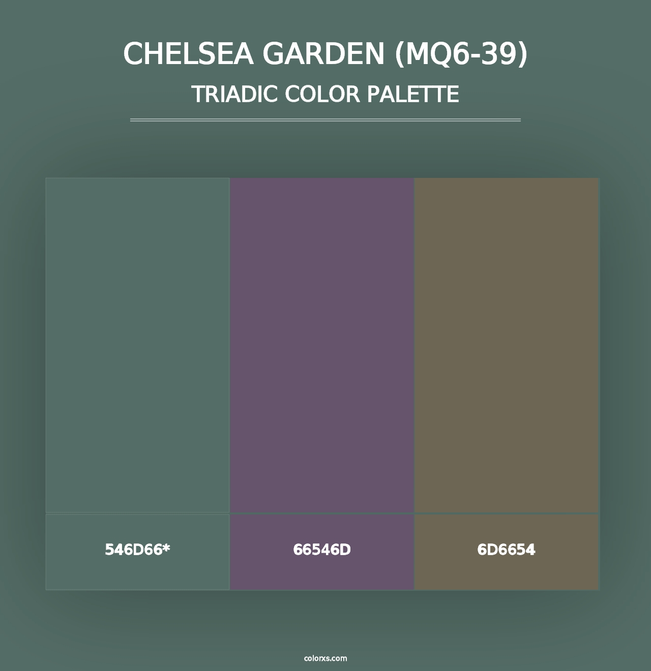 Chelsea Garden (MQ6-39) - Triadic Color Palette