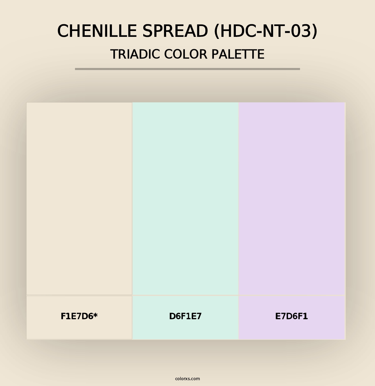 Chenille Spread (HDC-NT-03) - Triadic Color Palette