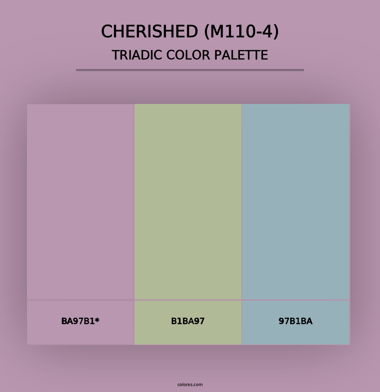 Cherished (M110-4) - Triadic Color Palette