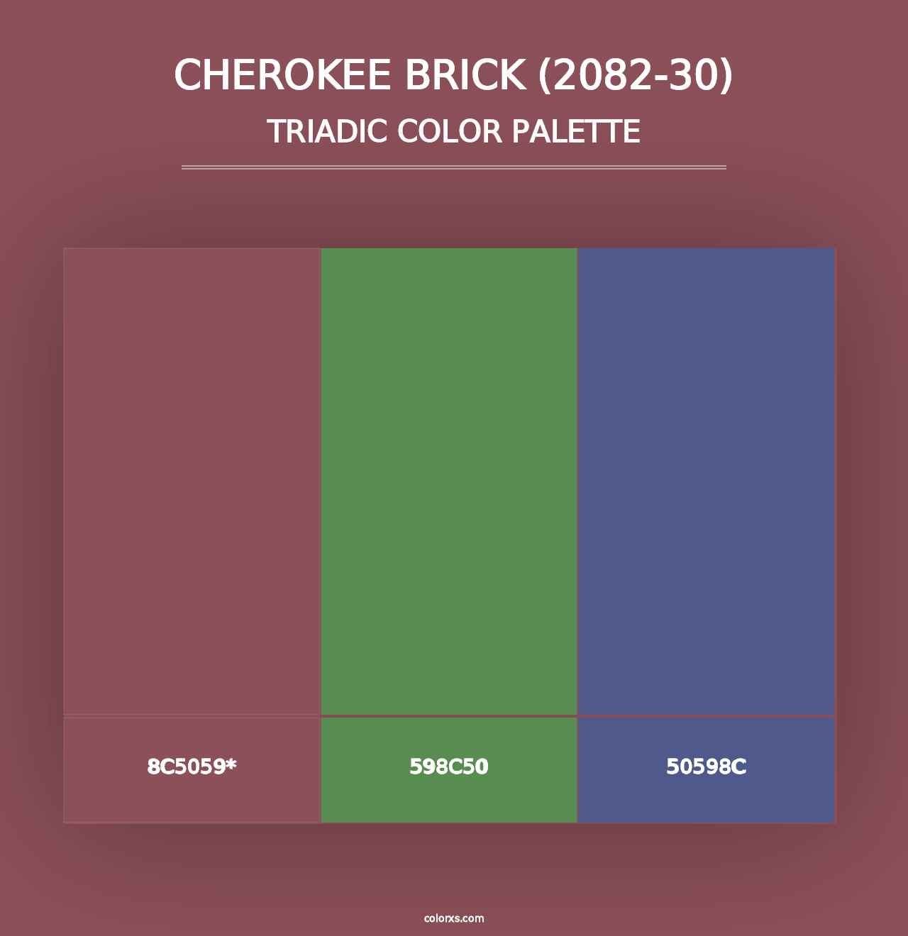 Cherokee Brick (2082-30) - Triadic Color Palette