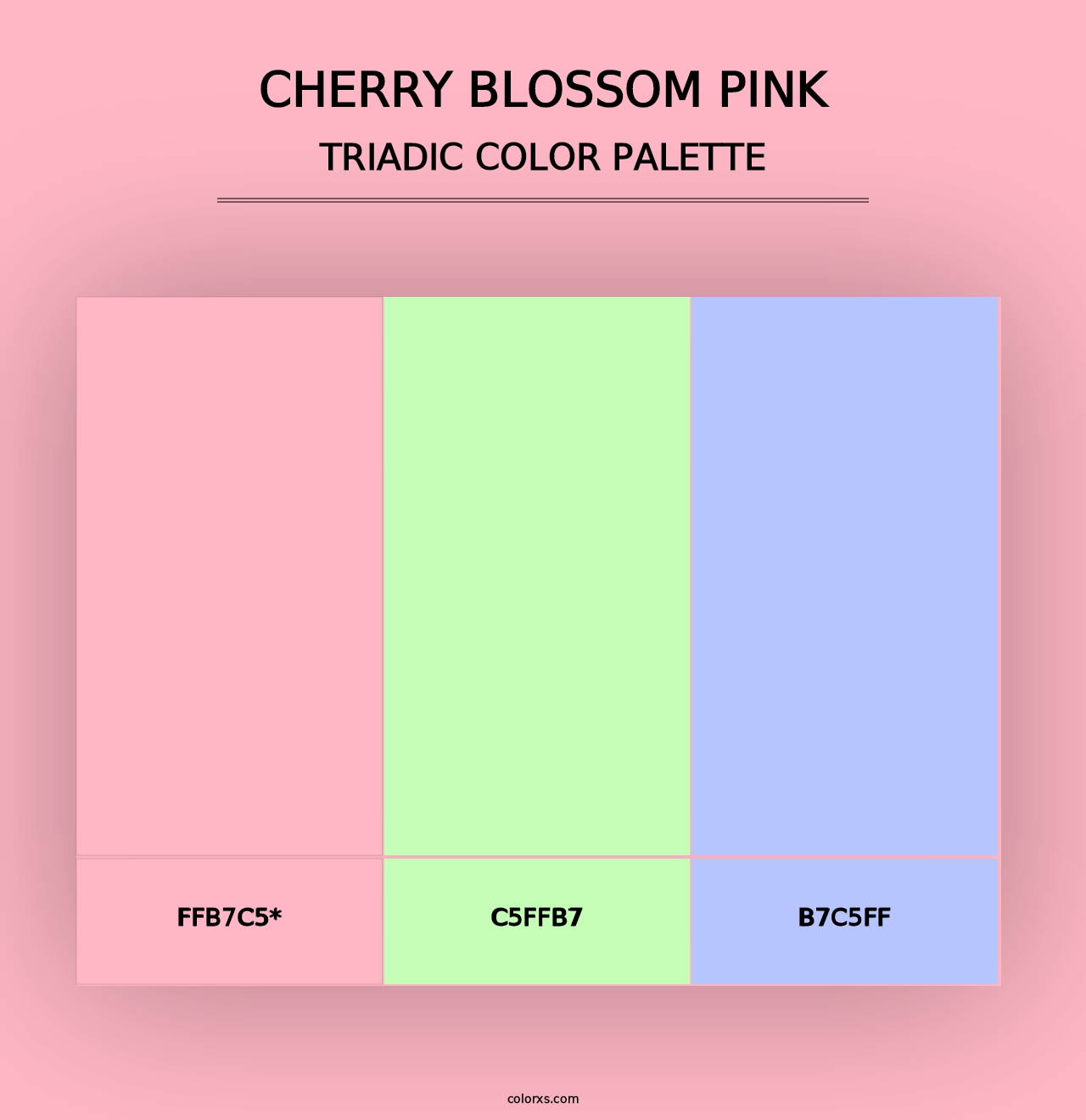 Cherry Blossom Pink - Triadic Color Palette