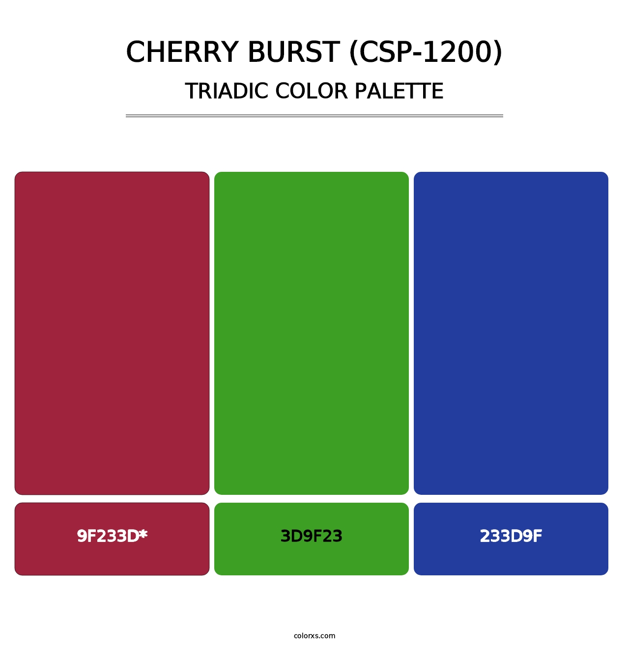 Cherry Burst (CSP-1200) - Triadic Color Palette