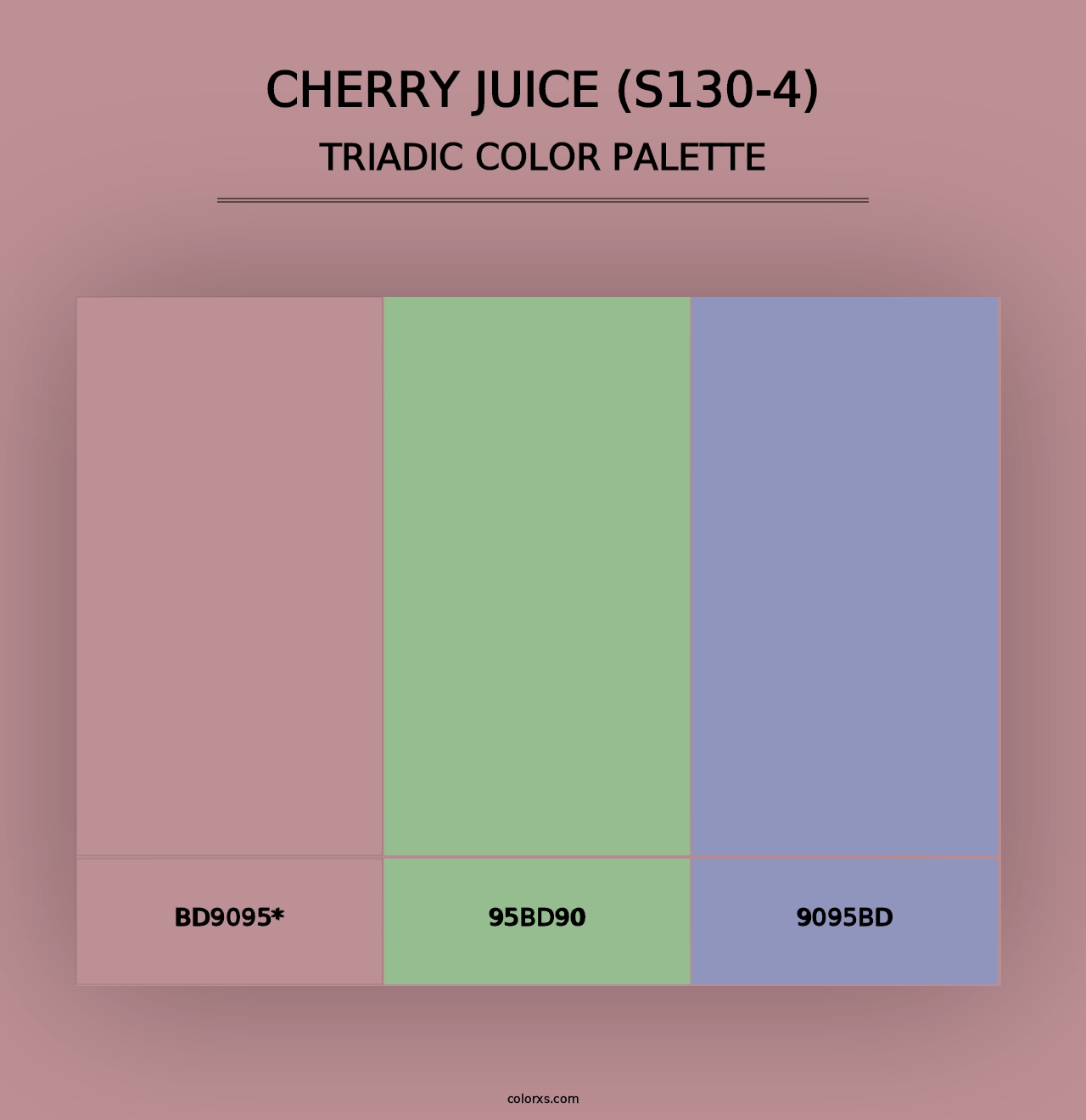 Cherry Juice (S130-4) - Triadic Color Palette