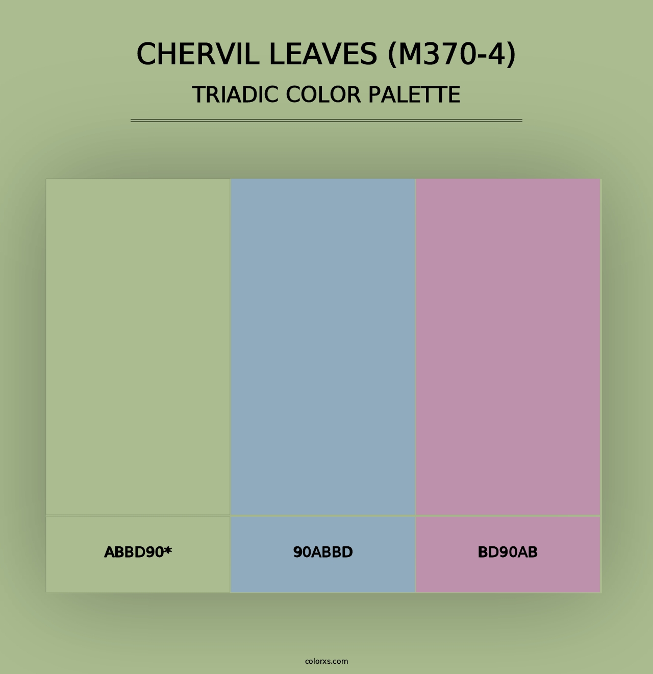 Chervil Leaves (M370-4) - Triadic Color Palette