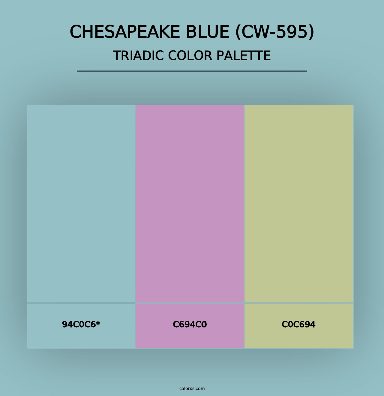 Chesapeake Blue (CW-595) - Triadic Color Palette