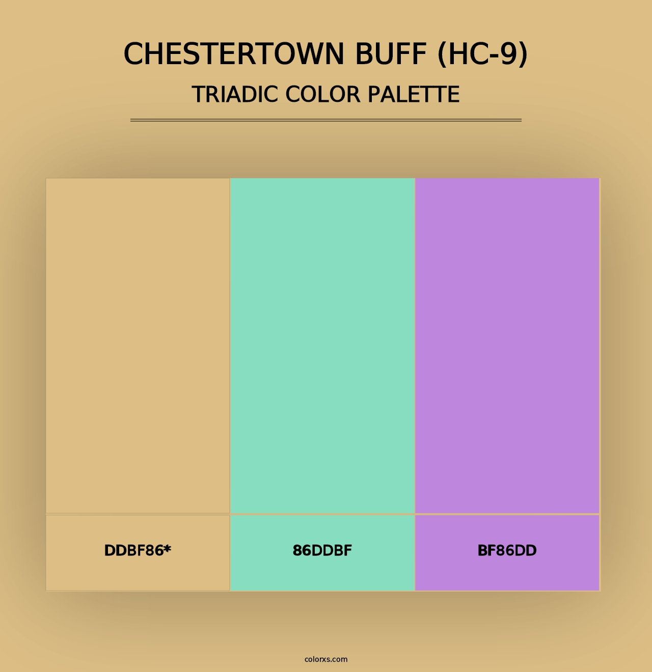 Chestertown Buff (HC-9) - Triadic Color Palette