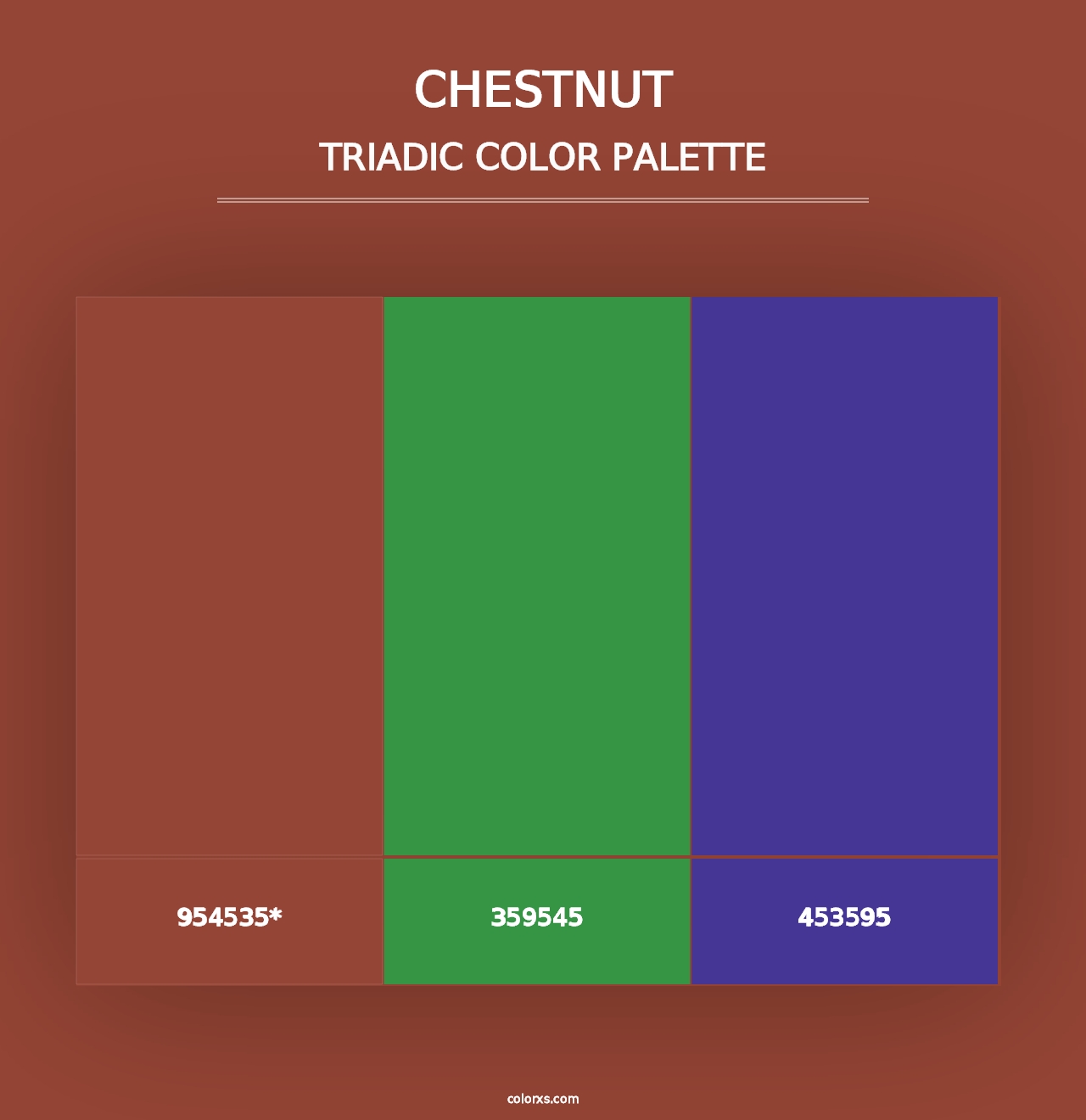 Chestnut - Triadic Color Palette