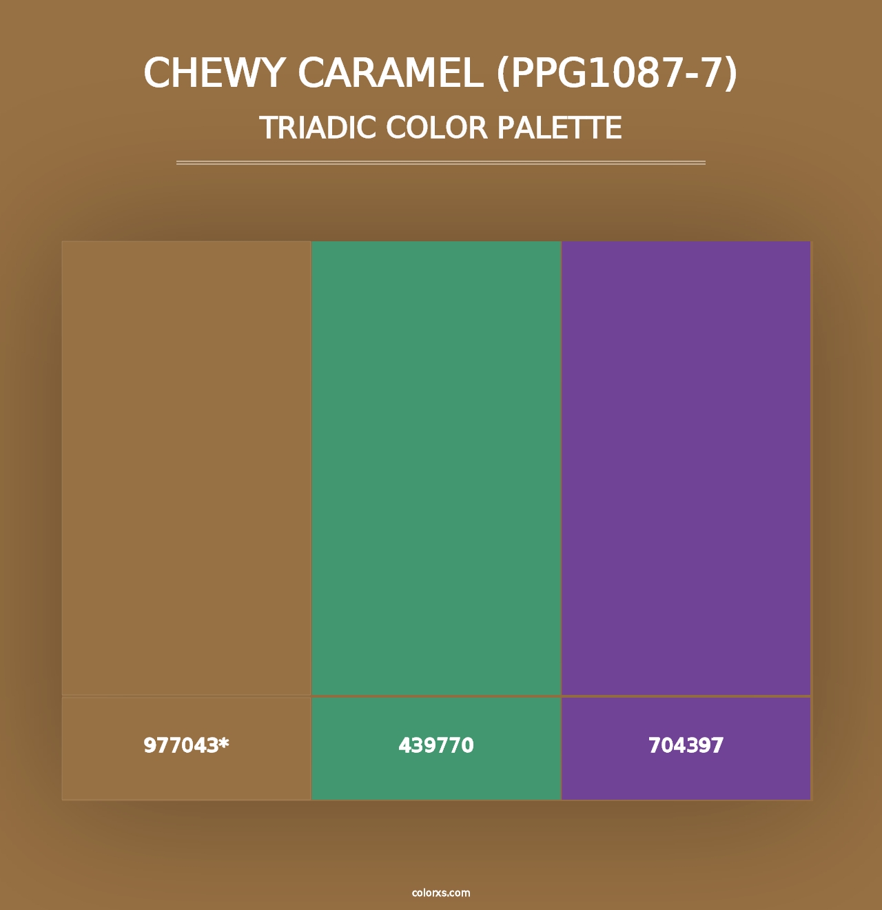 Chewy Caramel (PPG1087-7) - Triadic Color Palette