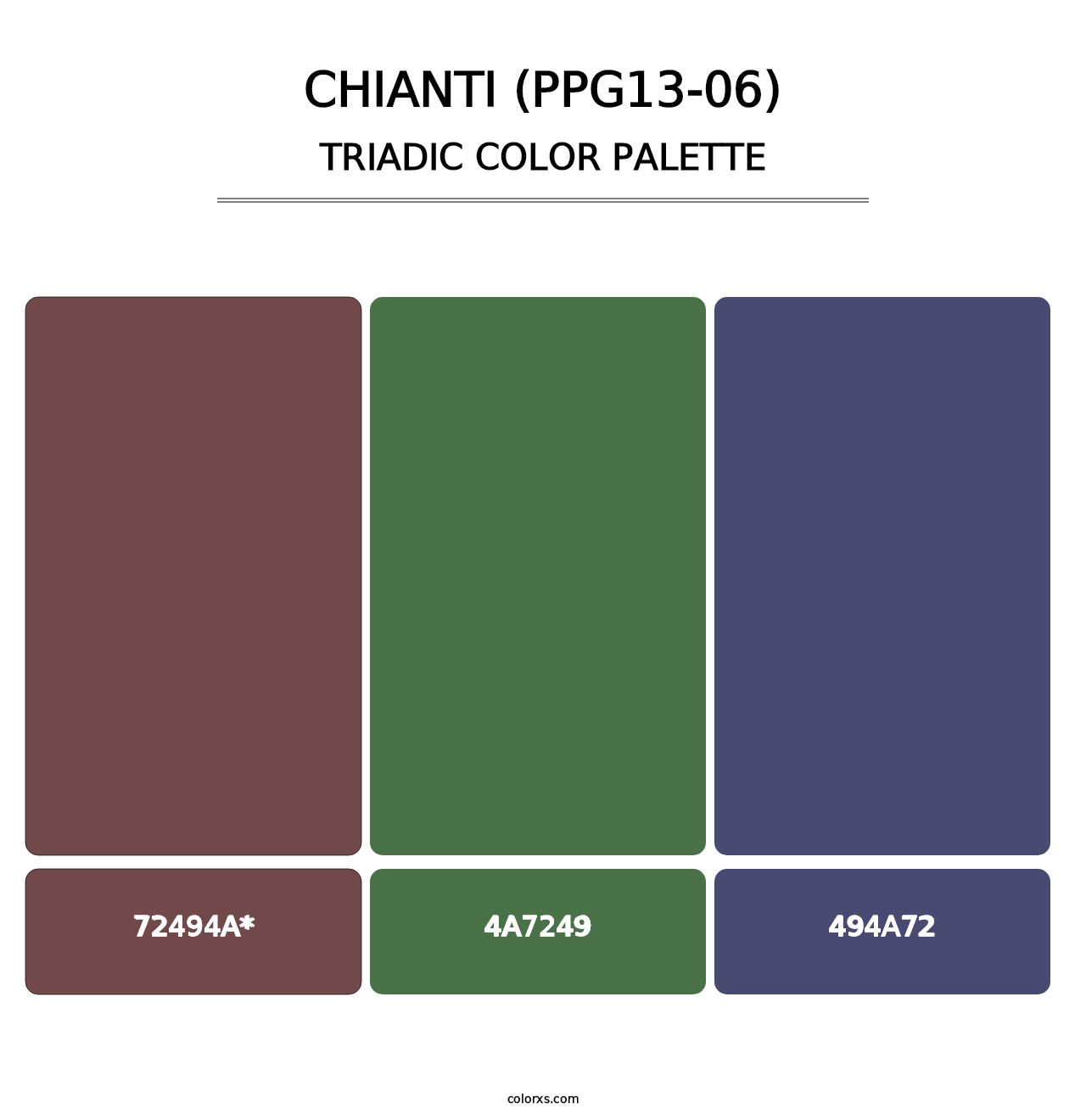 Chianti (PPG13-06) - Triadic Color Palette