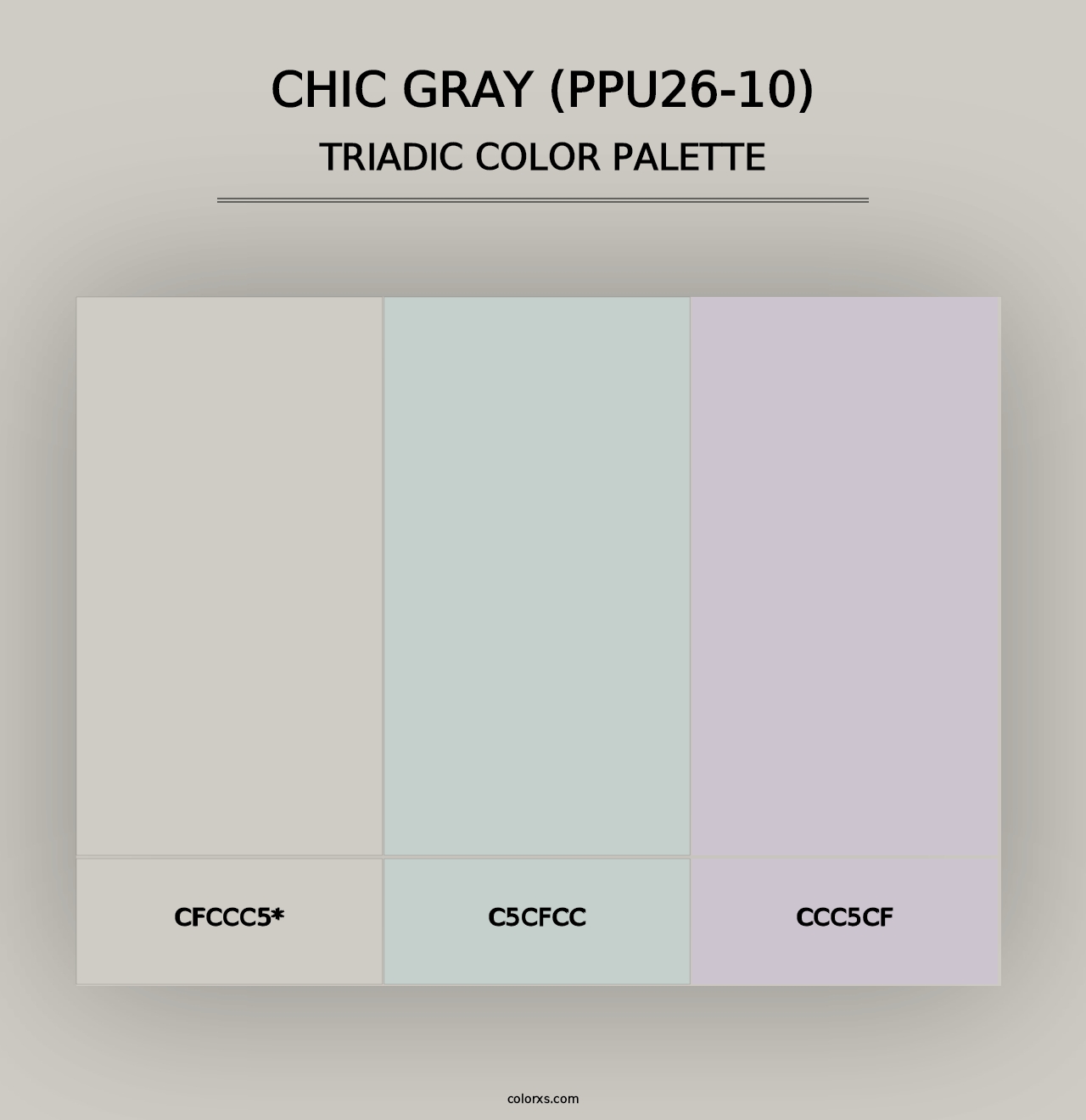 Chic Gray (PPU26-10) - Triadic Color Palette