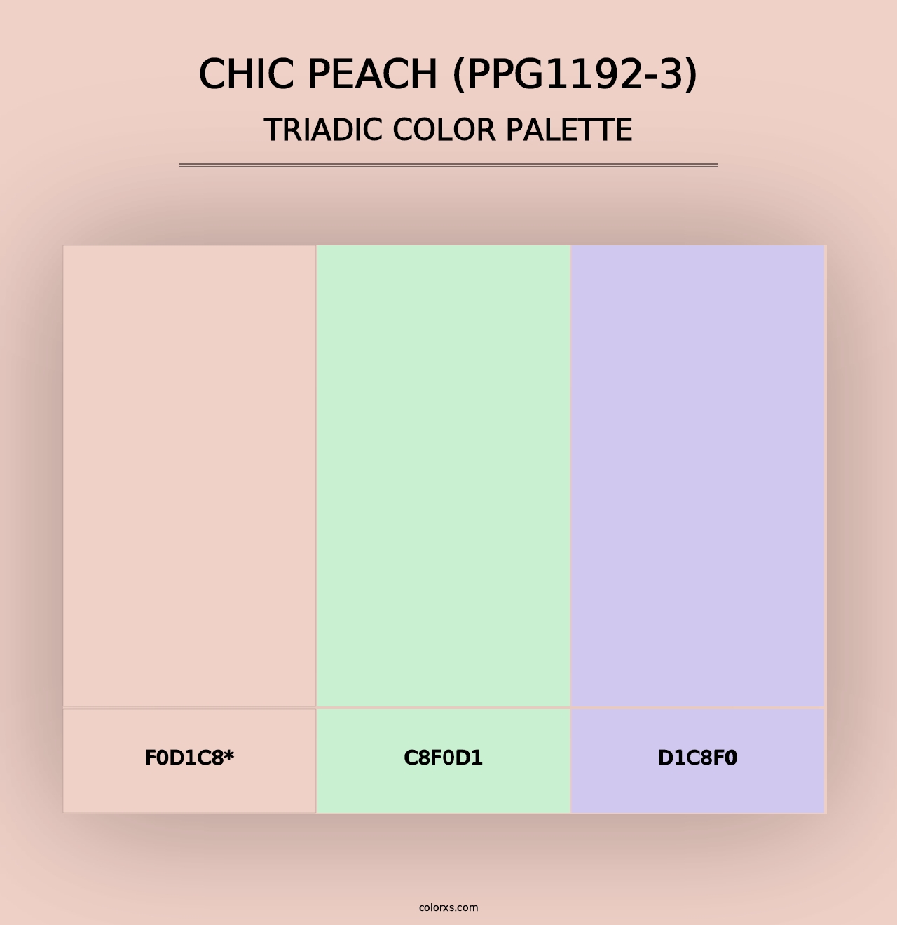 Chic Peach (PPG1192-3) - Triadic Color Palette