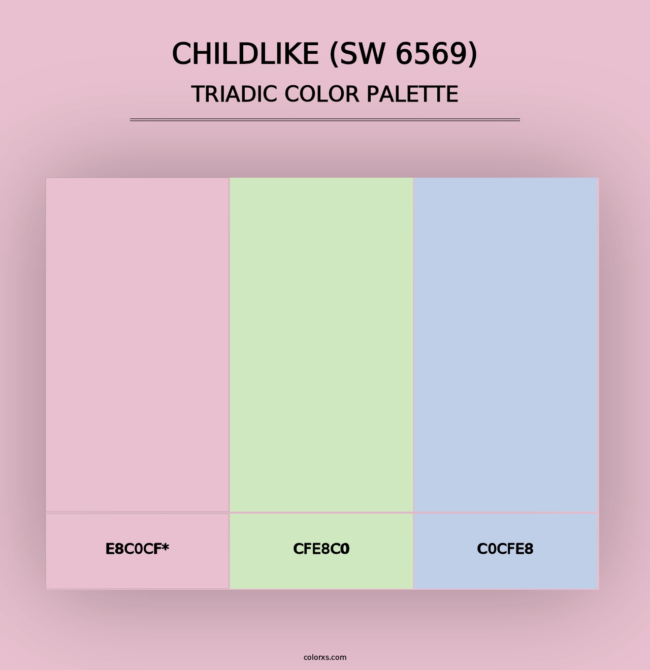 Childlike (SW 6569) - Triadic Color Palette