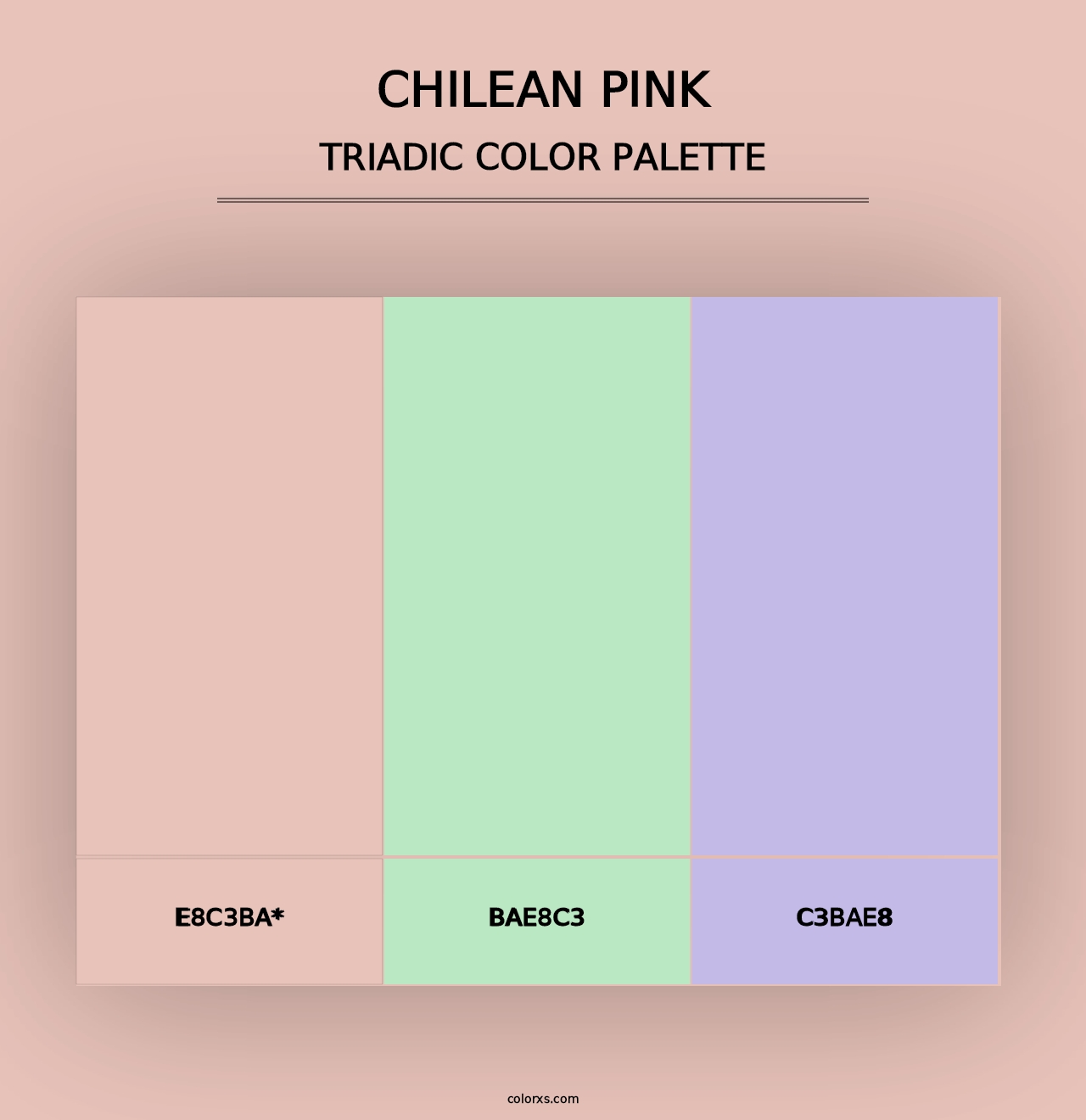 Chilean Pink - Triadic Color Palette