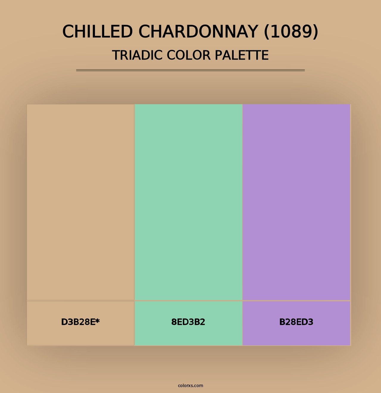 Chilled Chardonnay (1089) - Triadic Color Palette