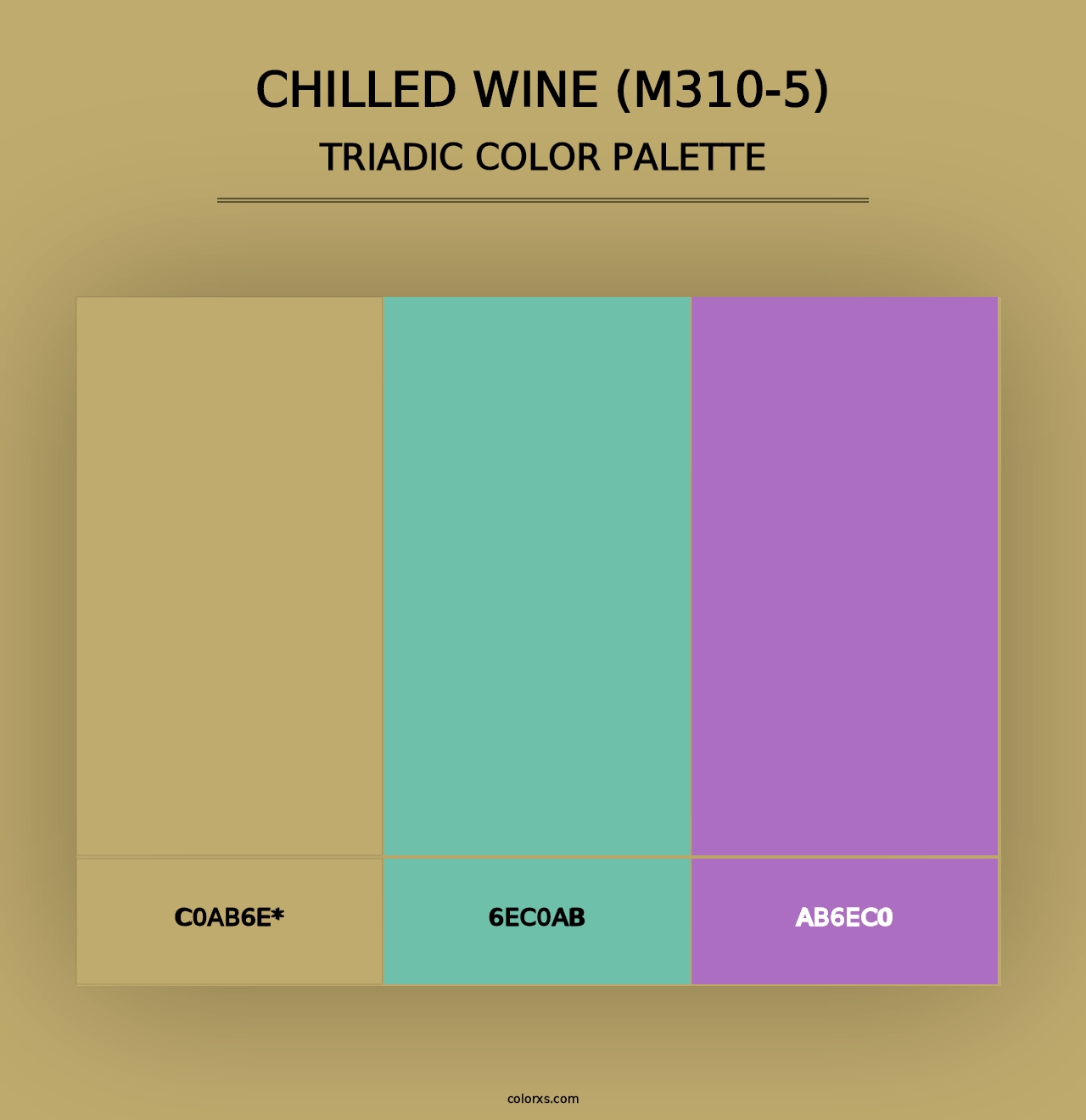 Chilled Wine (M310-5) - Triadic Color Palette