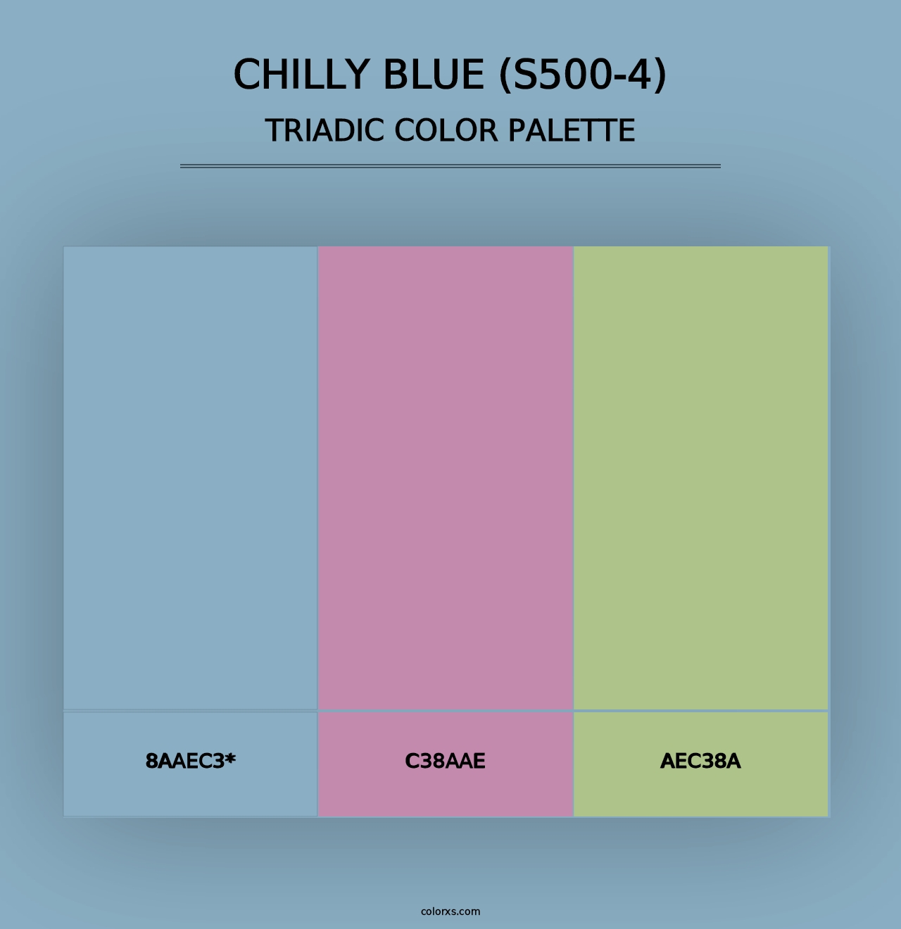 Chilly Blue (S500-4) - Triadic Color Palette