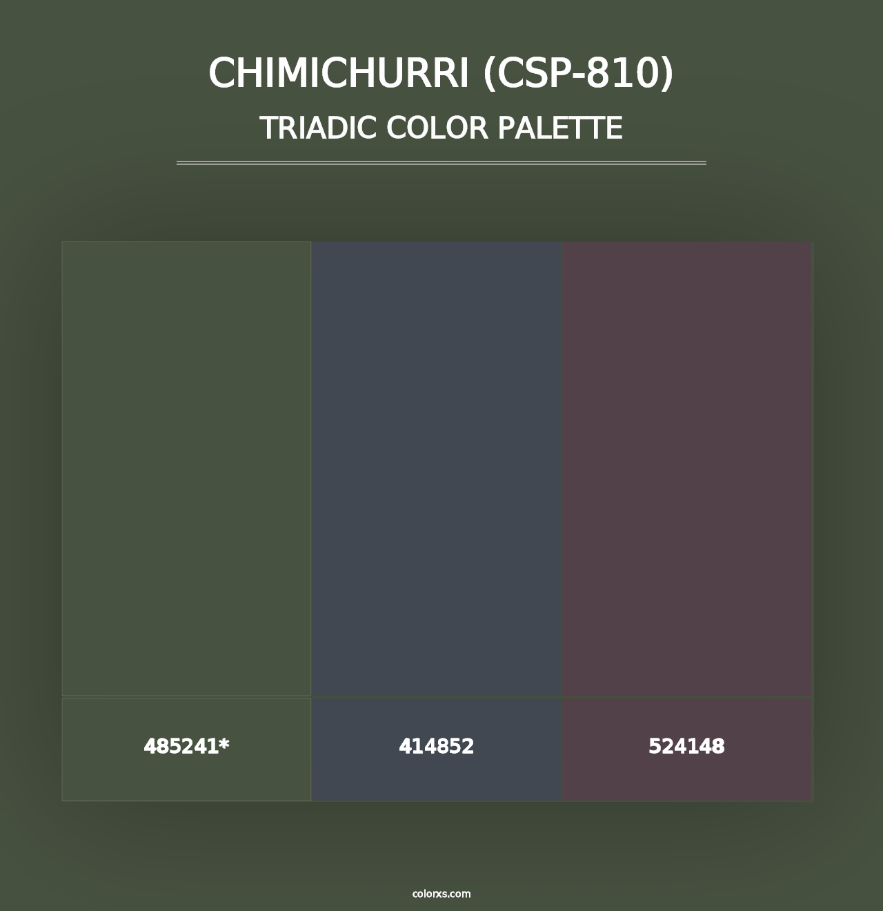 Chimichurri (CSP-810) - Triadic Color Palette