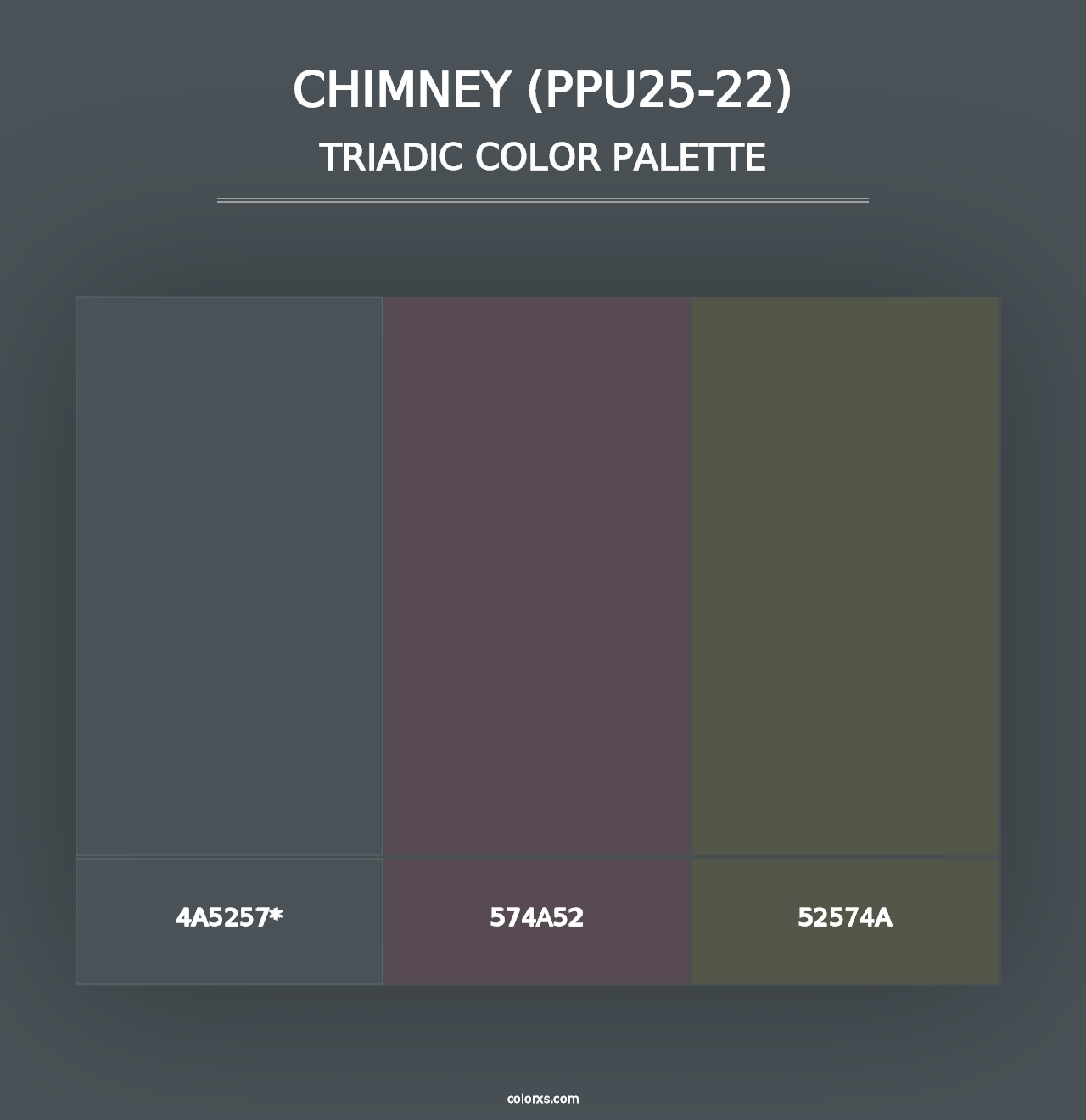 Chimney (PPU25-22) - Triadic Color Palette