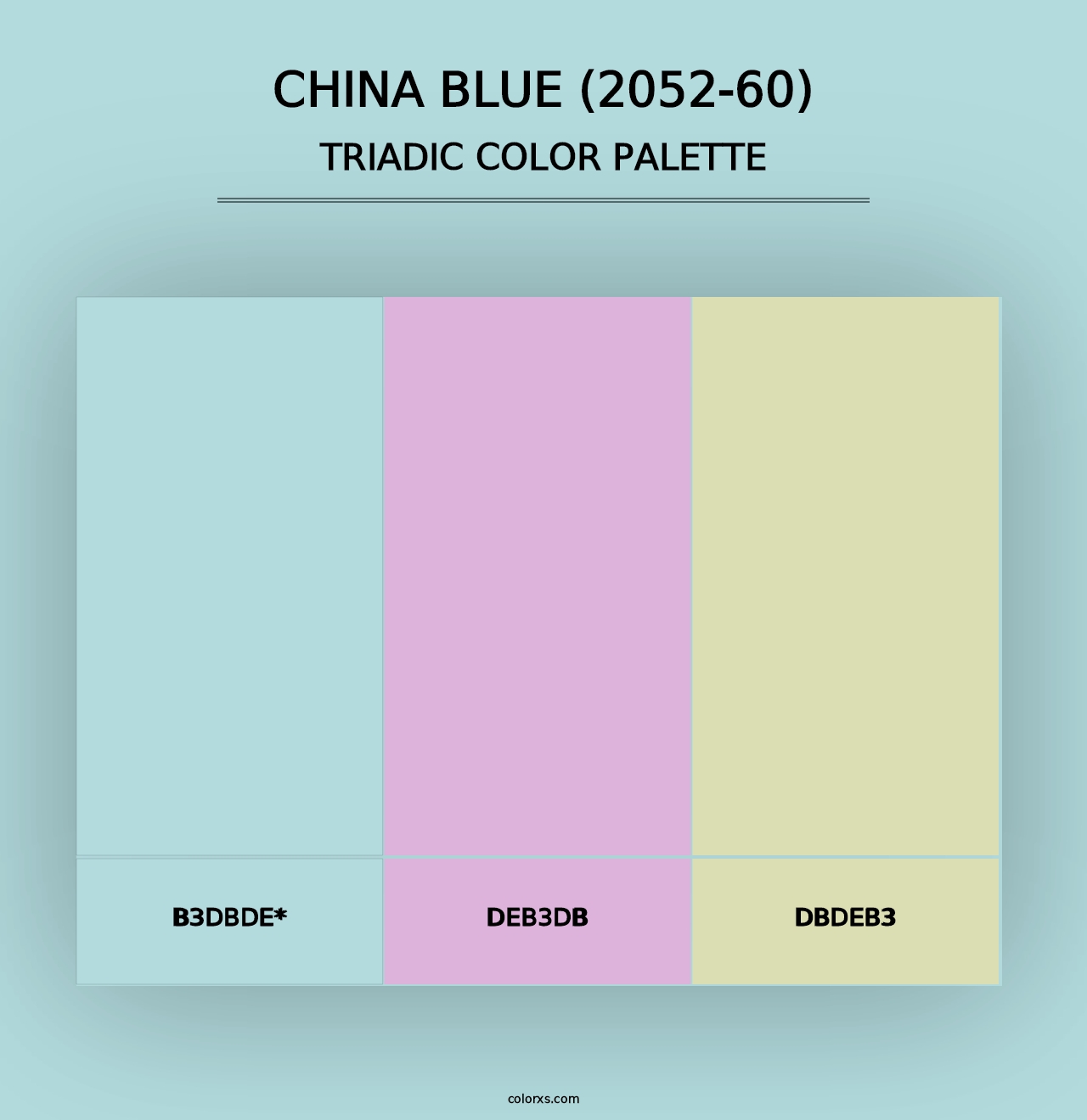 China Blue (2052-60) - Triadic Color Palette