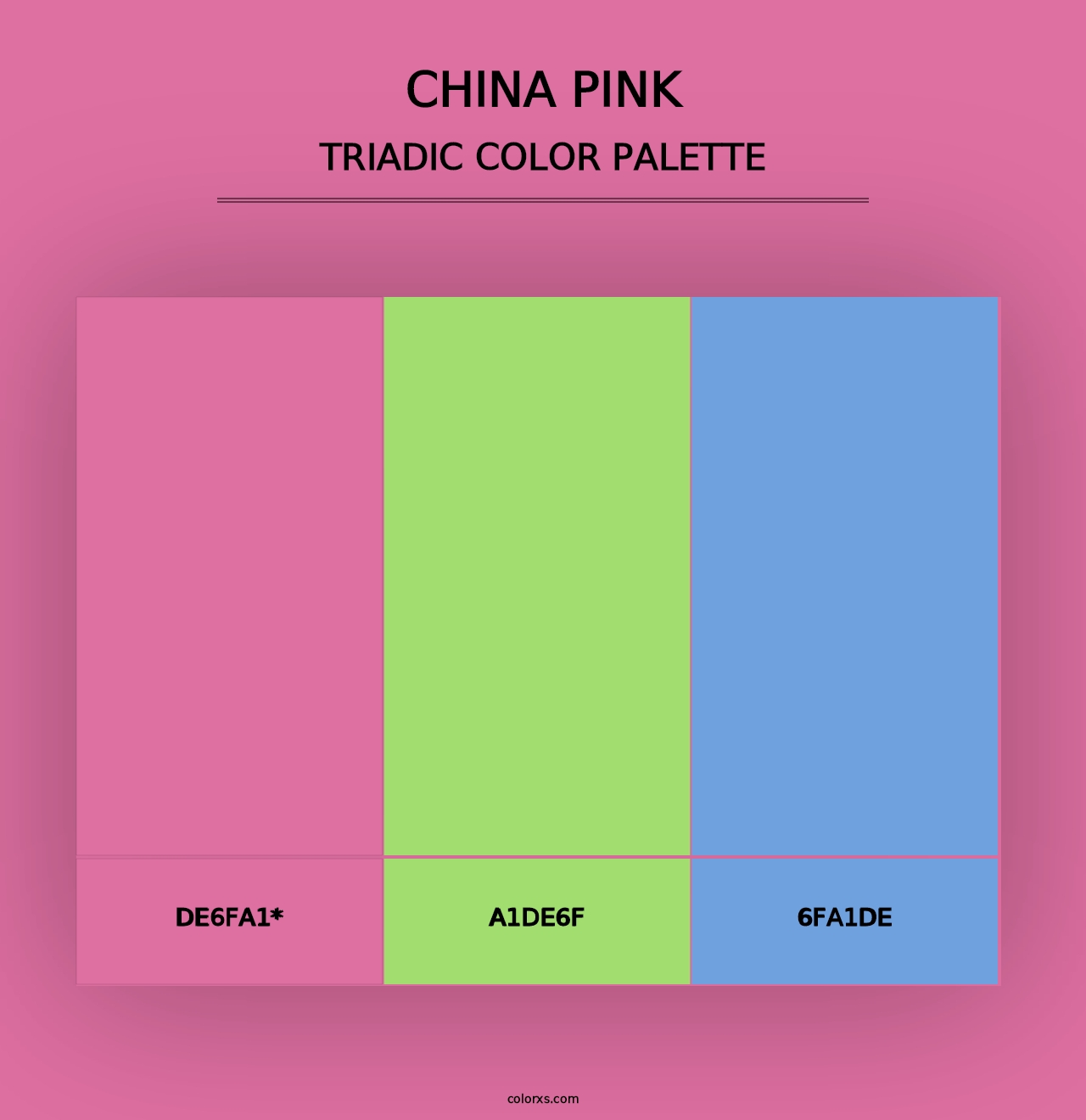 China Pink - Triadic Color Palette