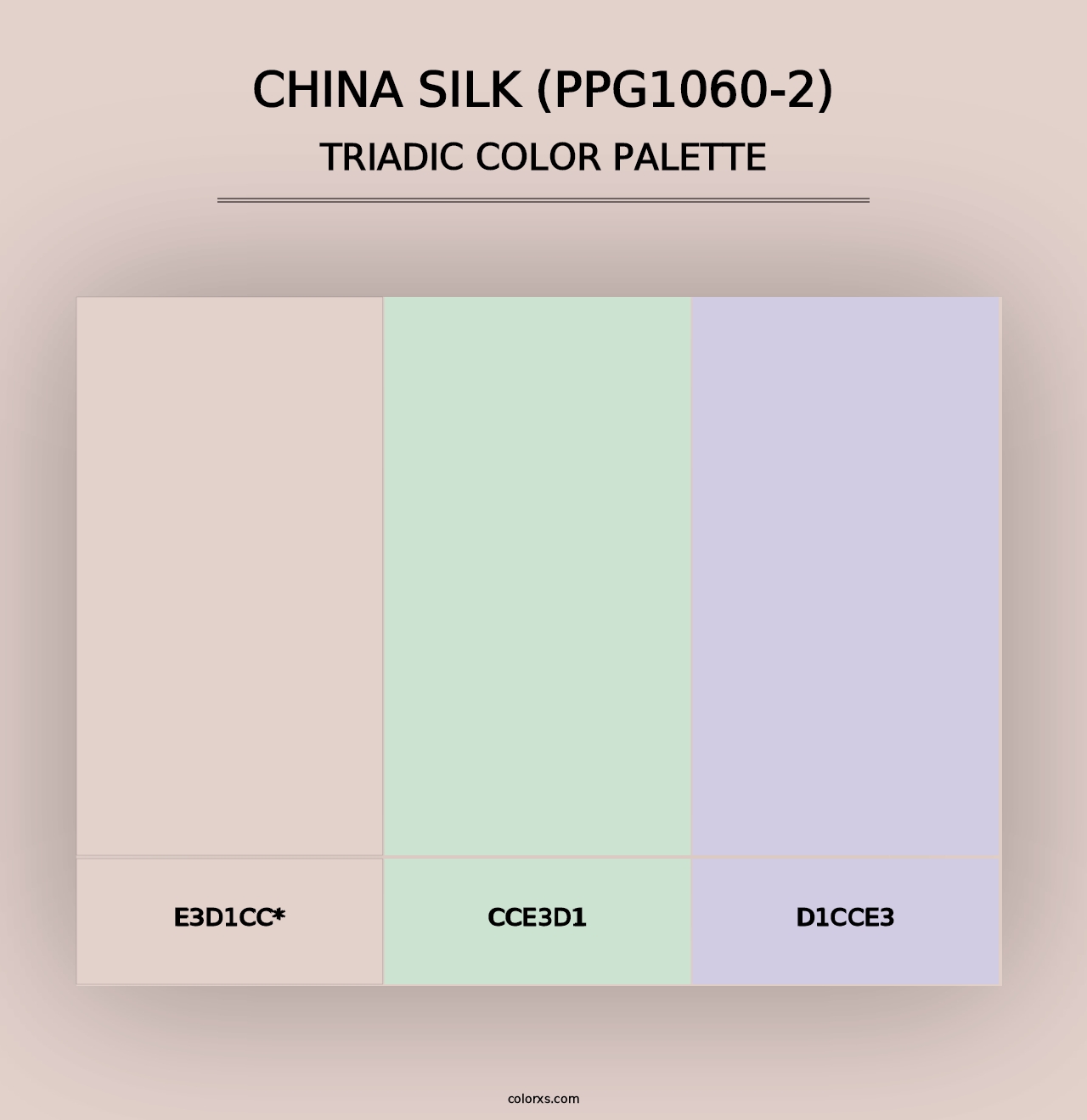 China Silk (PPG1060-2) - Triadic Color Palette