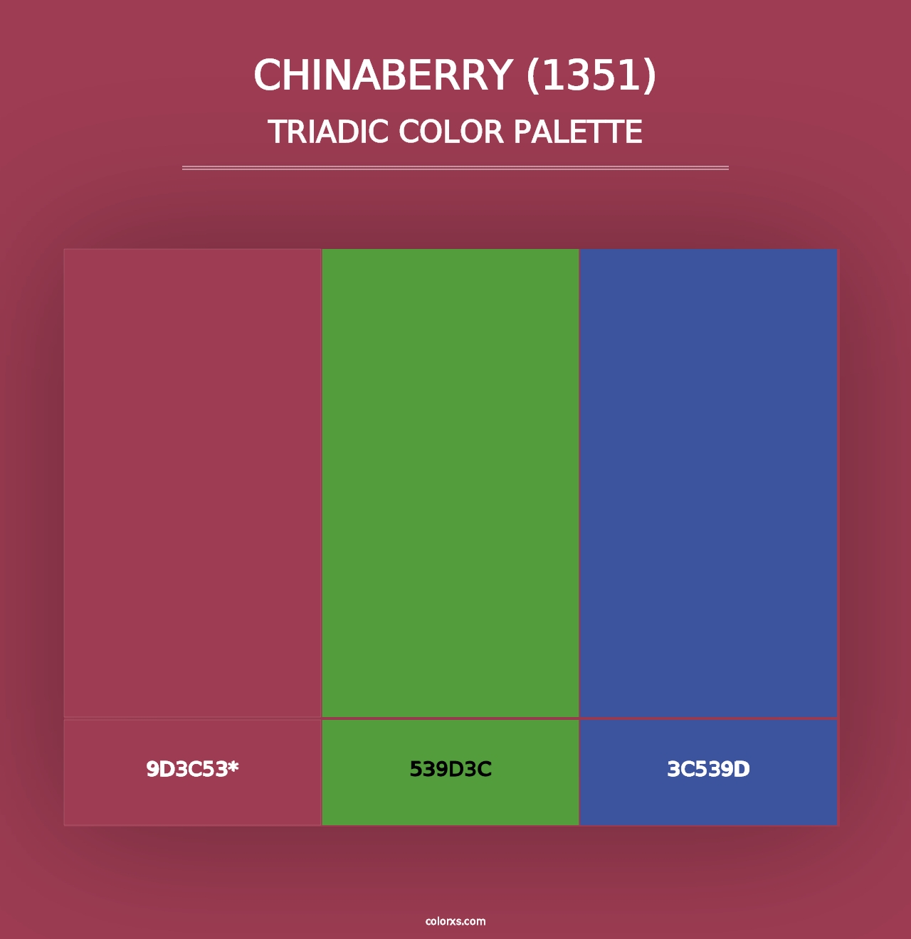 Chinaberry (1351) - Triadic Color Palette