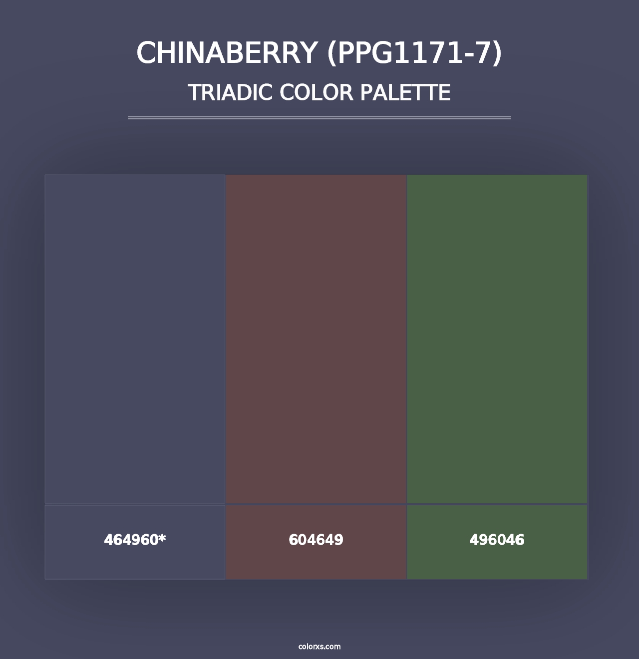 Chinaberry (PPG1171-7) - Triadic Color Palette