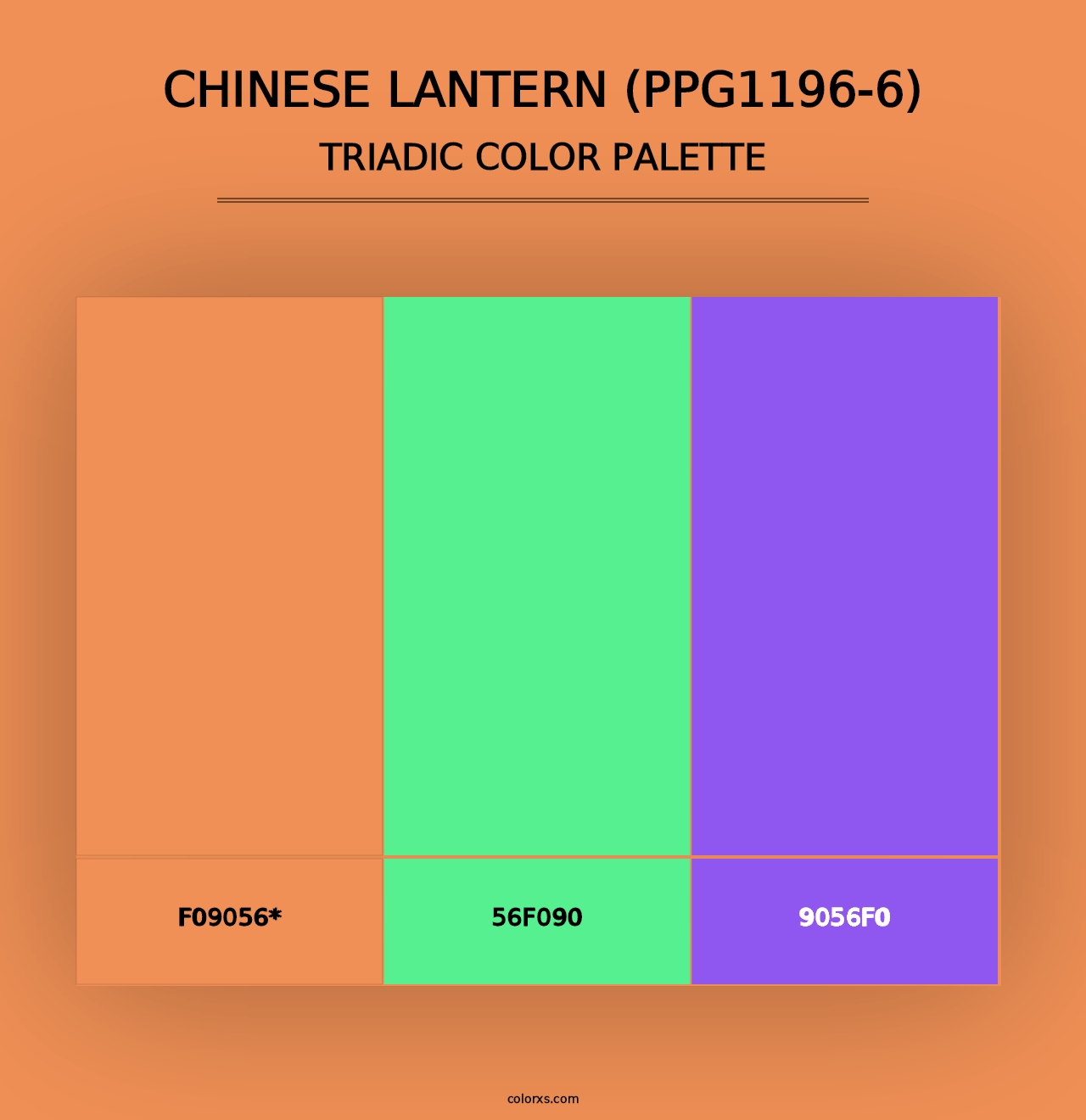 Chinese Lantern (PPG1196-6) - Triadic Color Palette