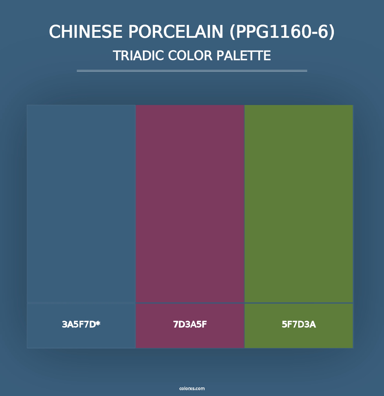 Chinese Porcelain (PPG1160-6) - Triadic Color Palette