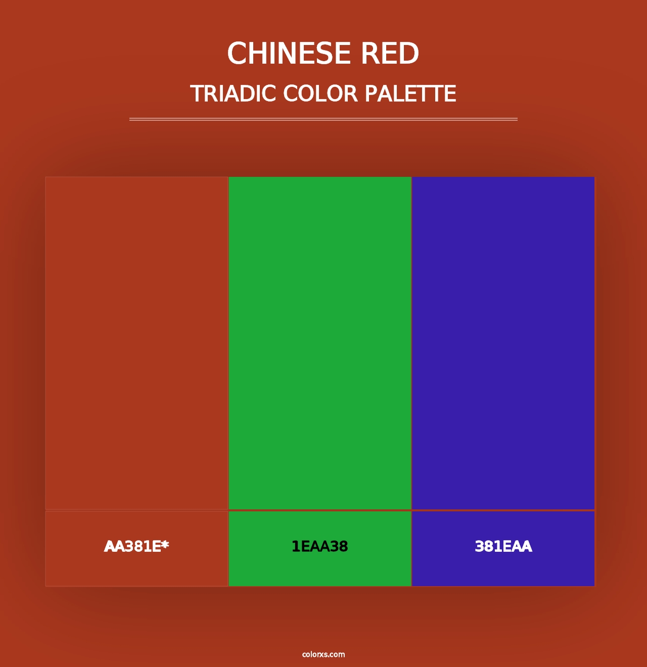 Chinese Red - Triadic Color Palette