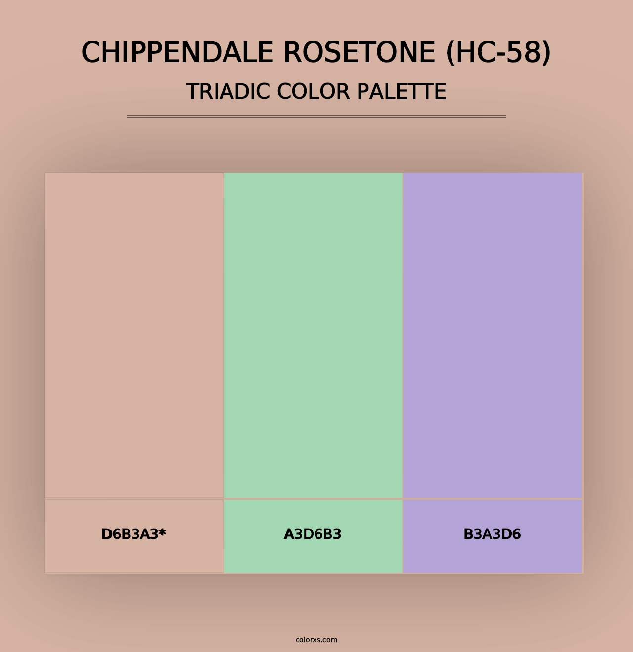 Chippendale Rosetone (HC-58) - Triadic Color Palette