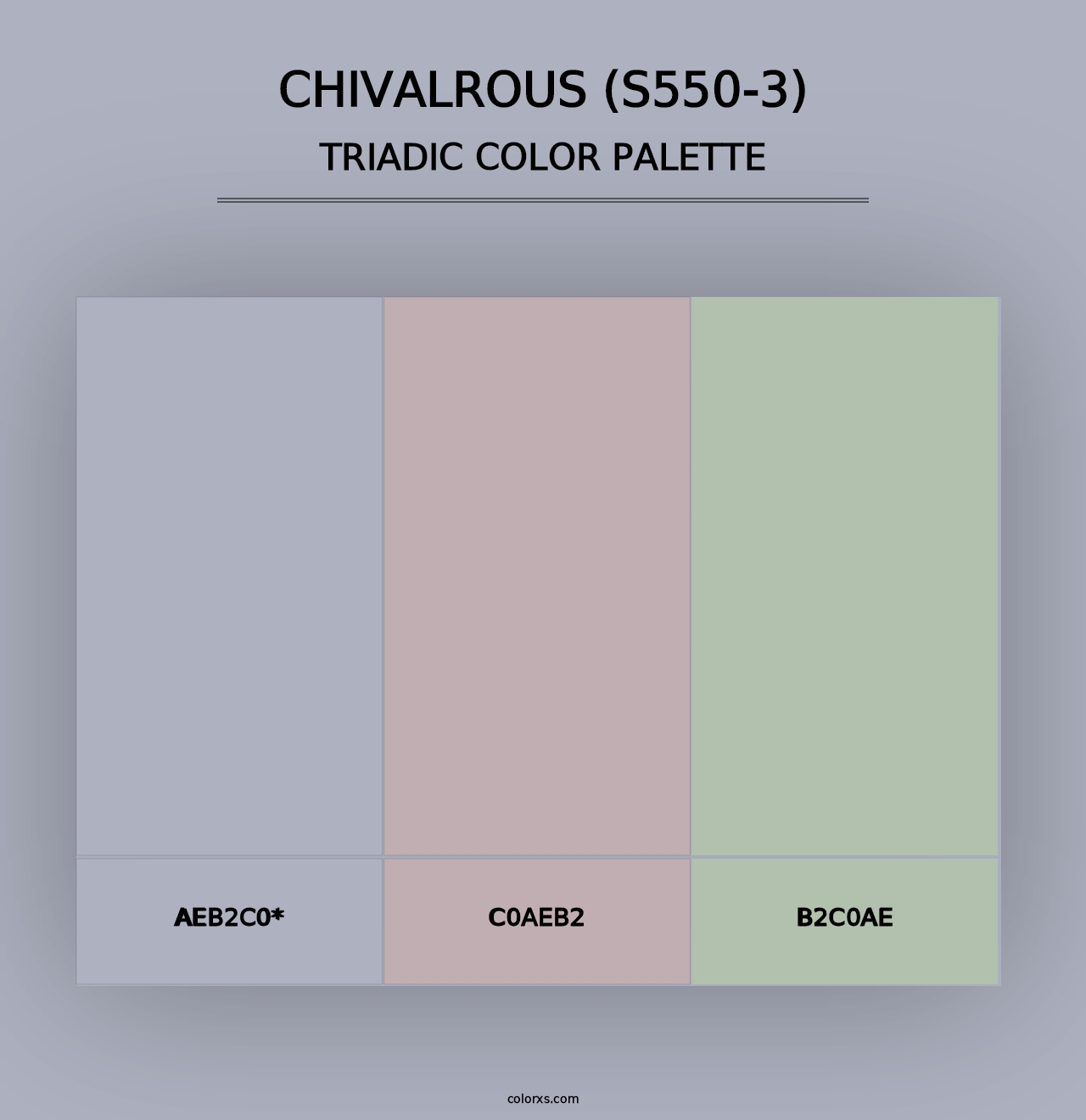 Chivalrous (S550-3) - Triadic Color Palette