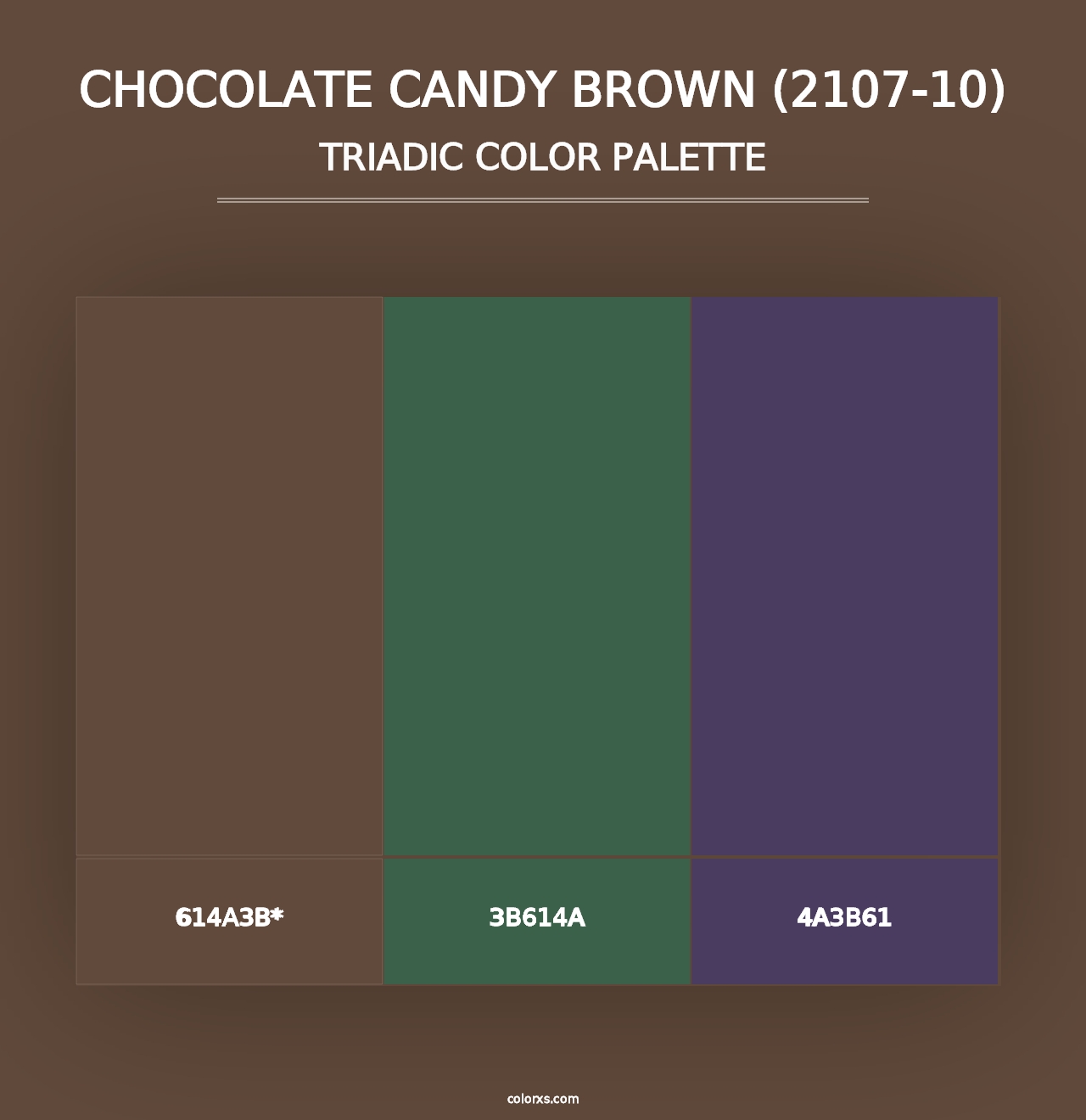 Chocolate Candy Brown (2107-10) - Triadic Color Palette